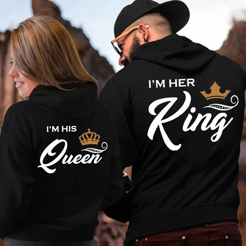 Exclusive King Queen Couple Hoodies Set By Luxurious Weddings