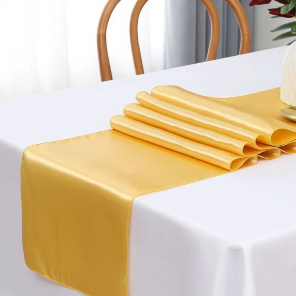 Elegant Satin Table Runner Set - 3PCS 30x275cm Table Runner Luxurious Weddings