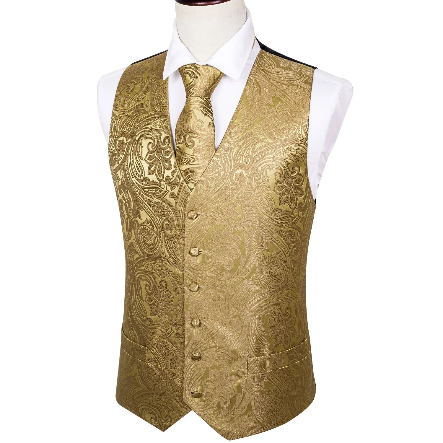 Men’s Luxury Silk Waistcoat Set | Gold Waistcoat Sets Luxurious Weddings