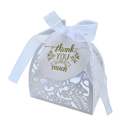 Valentine's Day Candy Boxes with Thank You Tag Party Favors Luxurious Weddings