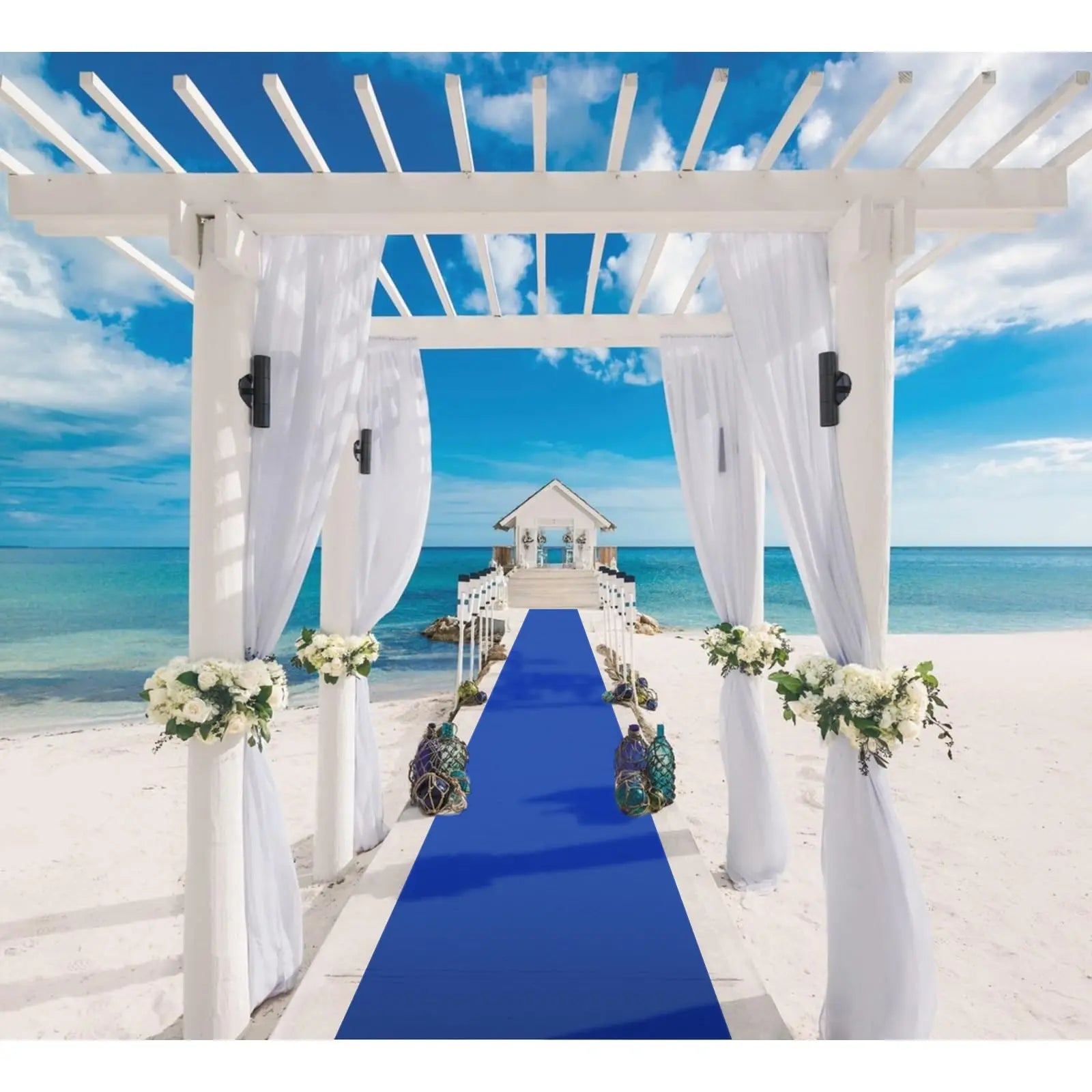 Blue Aisle Runner Luxurious Weddings