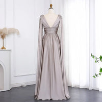 Luxury Crystal Rose Gold Evening Dress with Cape mpther of the bride Luxurious Weddings