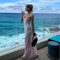 Tube Top Off Collar Elegant Evening Dress 0 Luxurious Weddings