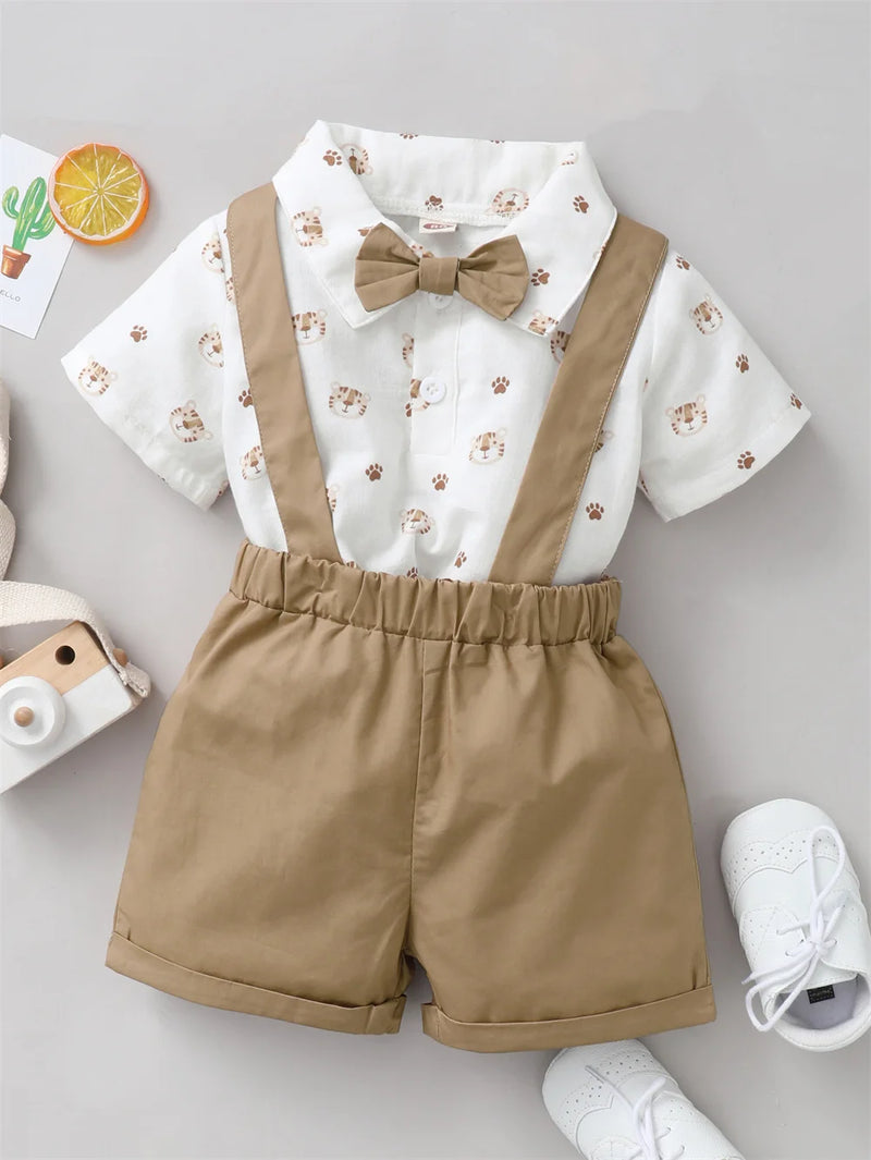 Toddler Boy Tiger Print Suit - 2PC Casual Outfit Clothing Luxurious Weddings