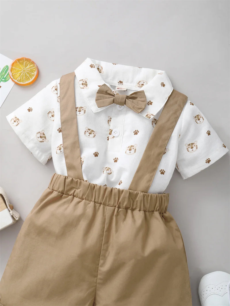 Toddler Boy Tiger Print Suit - 2PC Casual Outfit Clothing Luxurious Weddings