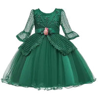 Long Sleeve Elegant Hollow Dress girls dress Luxurious Weddings