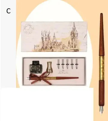 Set Crystal Glass Pen Set fountain pen set Luxurious Weddings