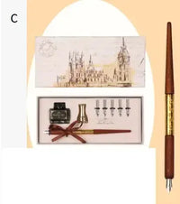 Set Crystal Glass Pen Set fountain pen set Luxurious Weddings