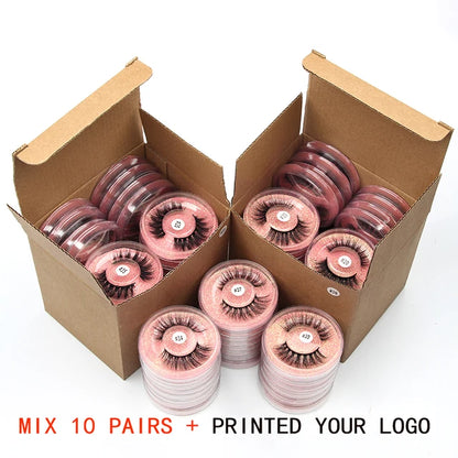 Maquiagem Eyelashes 4/10/20/50/100PCS 3D Mink Lashes Set Natural False Eyelashes False Eyelashes Luxurious Weddings