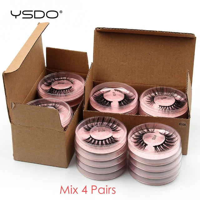 Maquiagem Eyelashes 4/10/20/50/100PCS 3D Mink Lashes Set Natural False Eyelashes False Eyelashes Luxurious Weddings