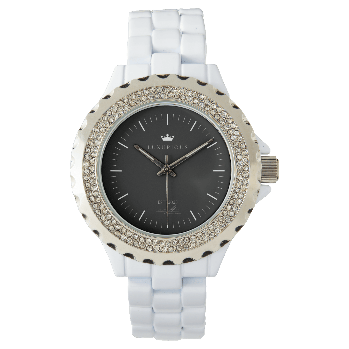 White Rhinestone Watch by Luxurious Watches Luxurious Weddings