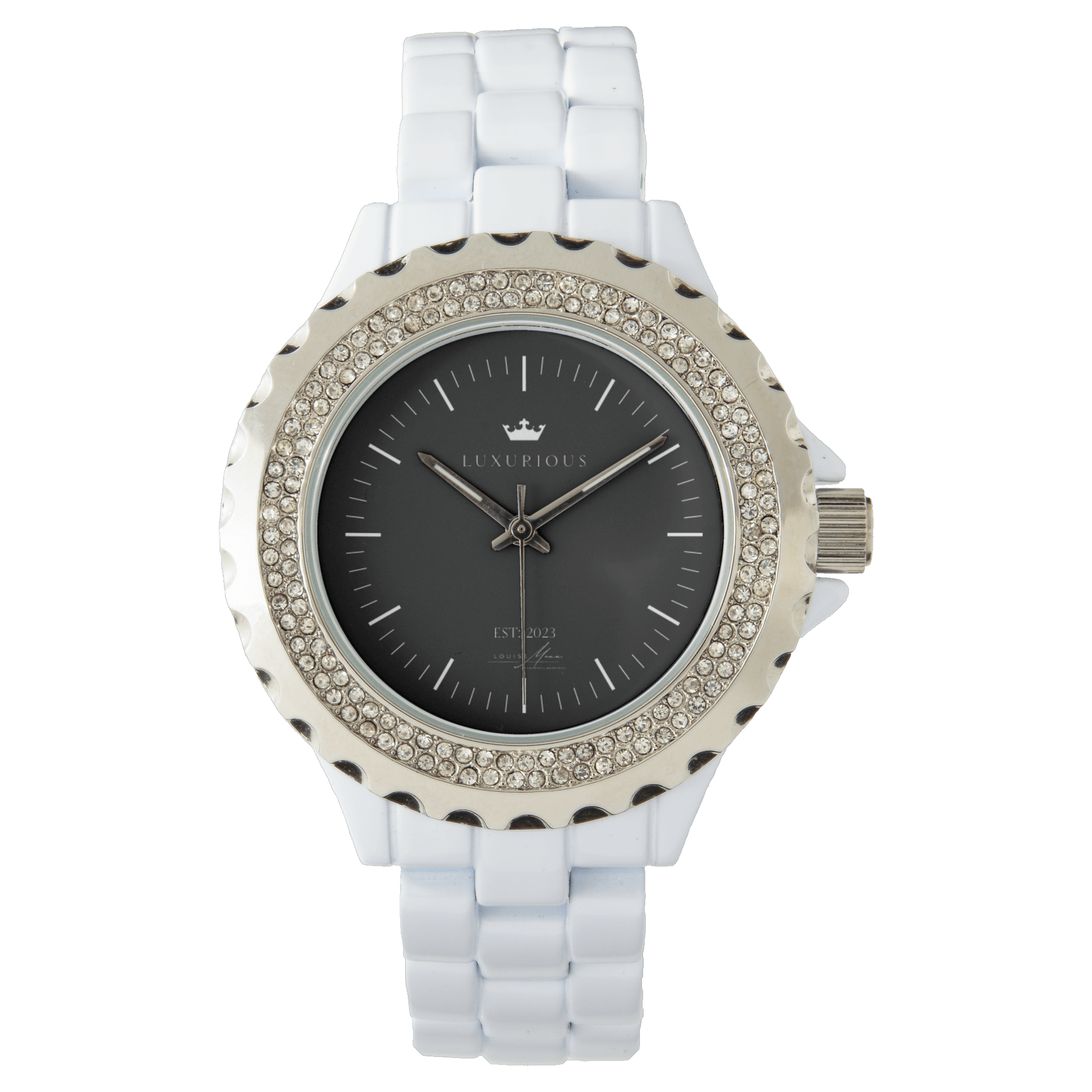 White Rhinestone Watch by Luxurious Watches Luxurious Weddings
