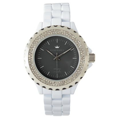 White Rhinestone Watch by Luxurious Watches Luxurious Weddings
