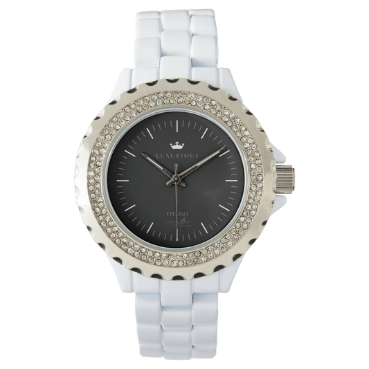 White Rhinestone Watch by Luxurious Watches Luxurious Weddings