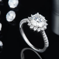 2 Carat Moissanite 925 Sterling Silver Ring Rings Luxurious Weddings