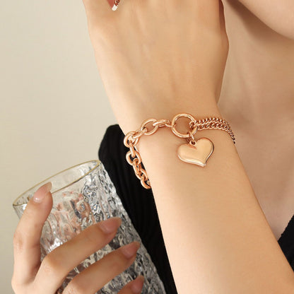 Half Chunky Chain Titanium Steel Bracelet Braclets Luxurious Weddings
