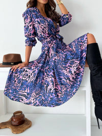 Printed Tie Waist Midi Dress Summer dress Luxurious Weddings
