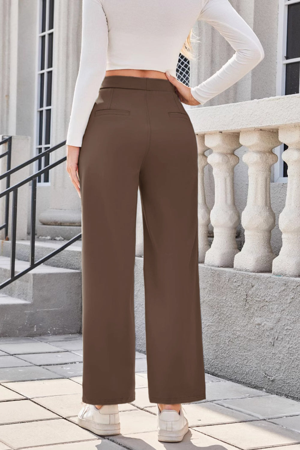 Lovelet High Waist Wide Straight Pants Pants Luxurious Weddings