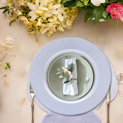 50 Silvery & Golden Charger Plates for Exquisite Table Tableware Luxurious Weddings