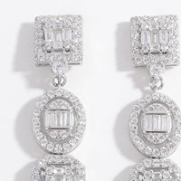 925 Sterling Silver Inlaid Zircon Earrings Earrings Luxurious Weddings