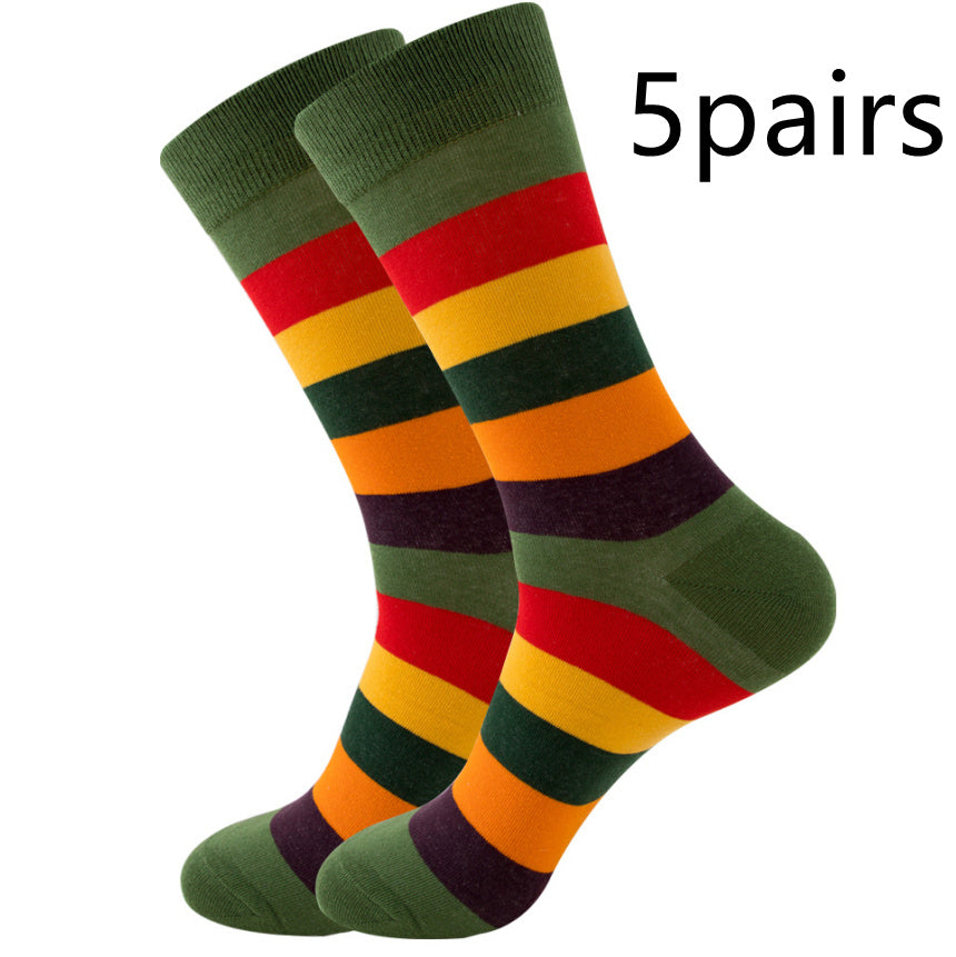 Gestreifte Herrensocken Quadratische Socken