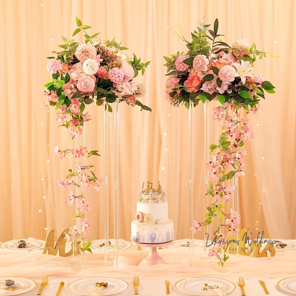 Acrylic Flower Stand and Ball Set - Perfect for Weddings centerpieces Luxurious Weddings