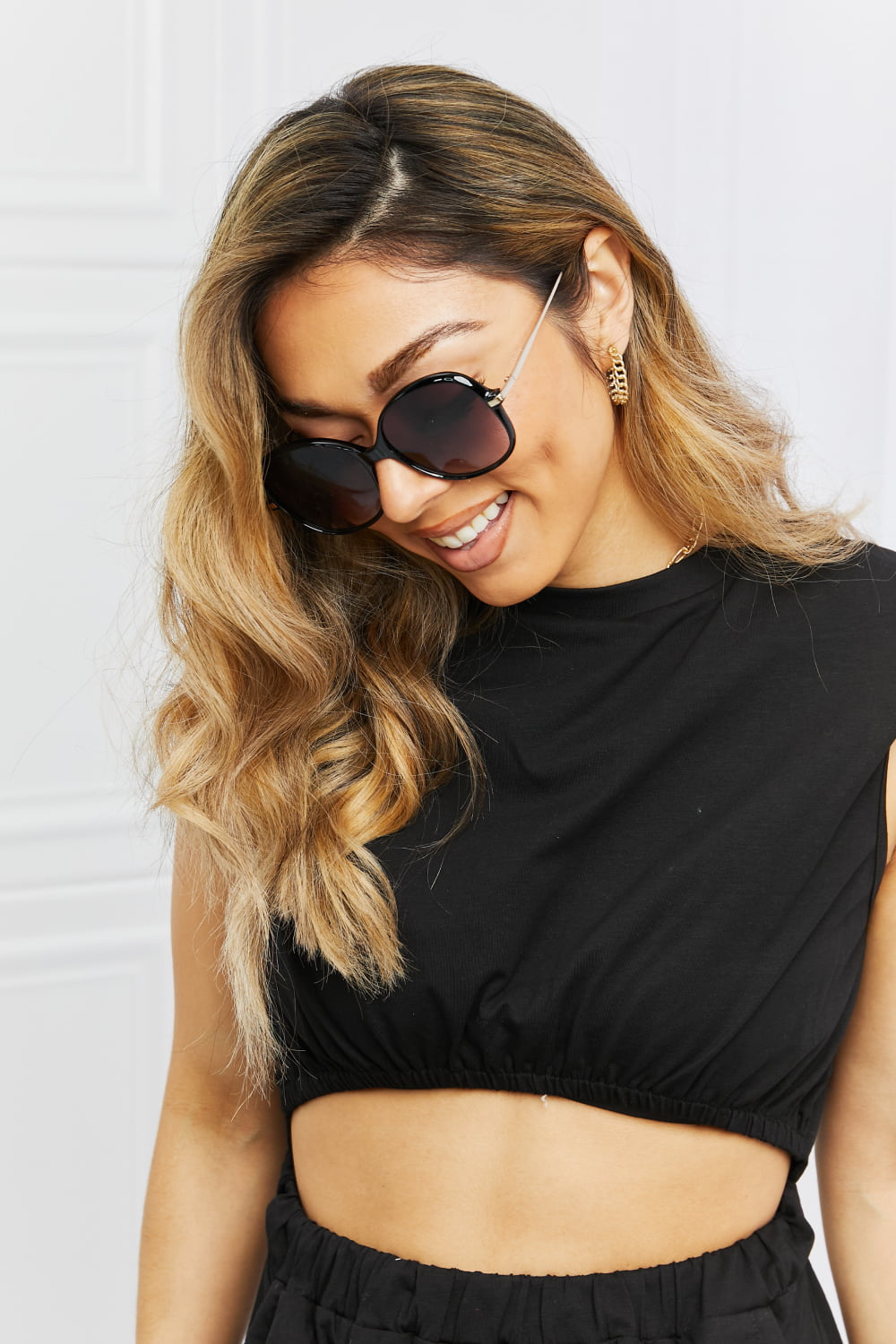 Metal-Plastic Hybrid Full Rim Sunglasses sunglasses Luxurious Weddings