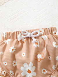 Children's Ruffled Floral Bodysuit and Bloomer, Headband Set kids clothing Luxurious Weddings