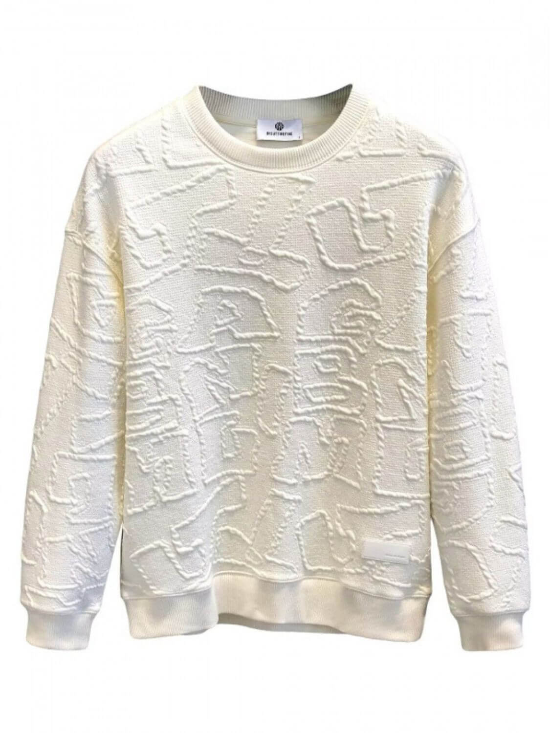 Men's Plus Size Textured Round Neck Long Sleeve Sweatshirt Sweatshirts Luxurious Weddings