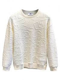Men's Plus Size Textured Round Neck Long Sleeve Sweatshirt Sweatshirts Luxurious Weddings