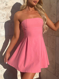 Devine Bow Back Tube Mini Dress Mini dress Luxurious Weddings