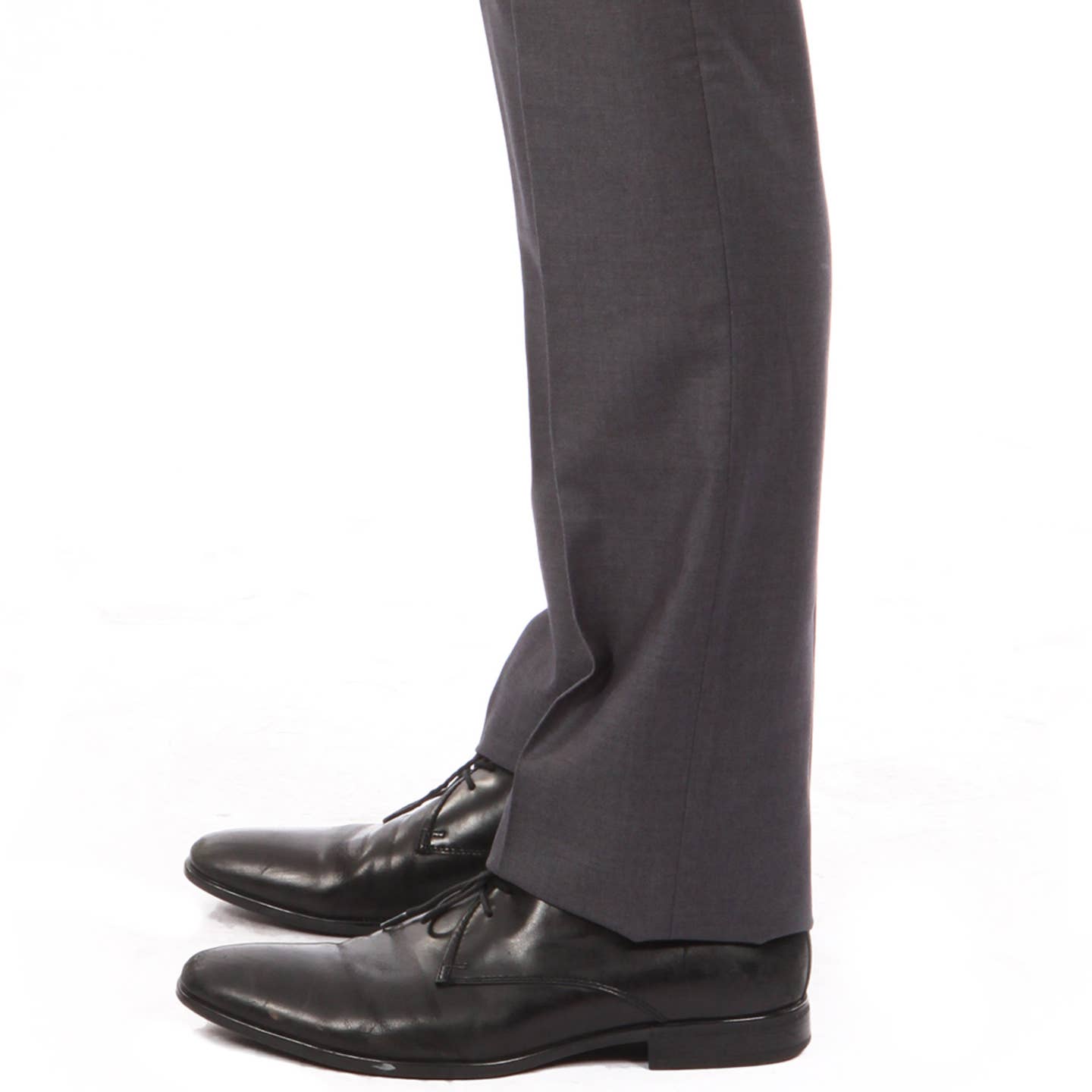 Slim Fit Flat Front Solid Color Formal Dress Pants Drk Grey Dress Pants Luxurious Weddings