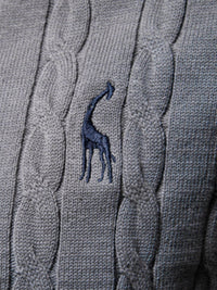 Men's Cable-Knit Round Neck Long Sleeve Sweater Sweatshirts Luxurious Weddings