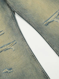 Men's Distressed High-Waist Straight Leg Jeans Jeans Luxurious Weddings