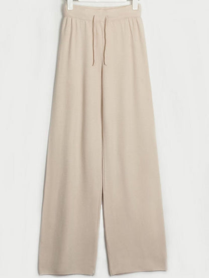 V-Neck Long Sleeve Top and Drawstring Pants Sweater Set Matching Sets Luxurious Weddings