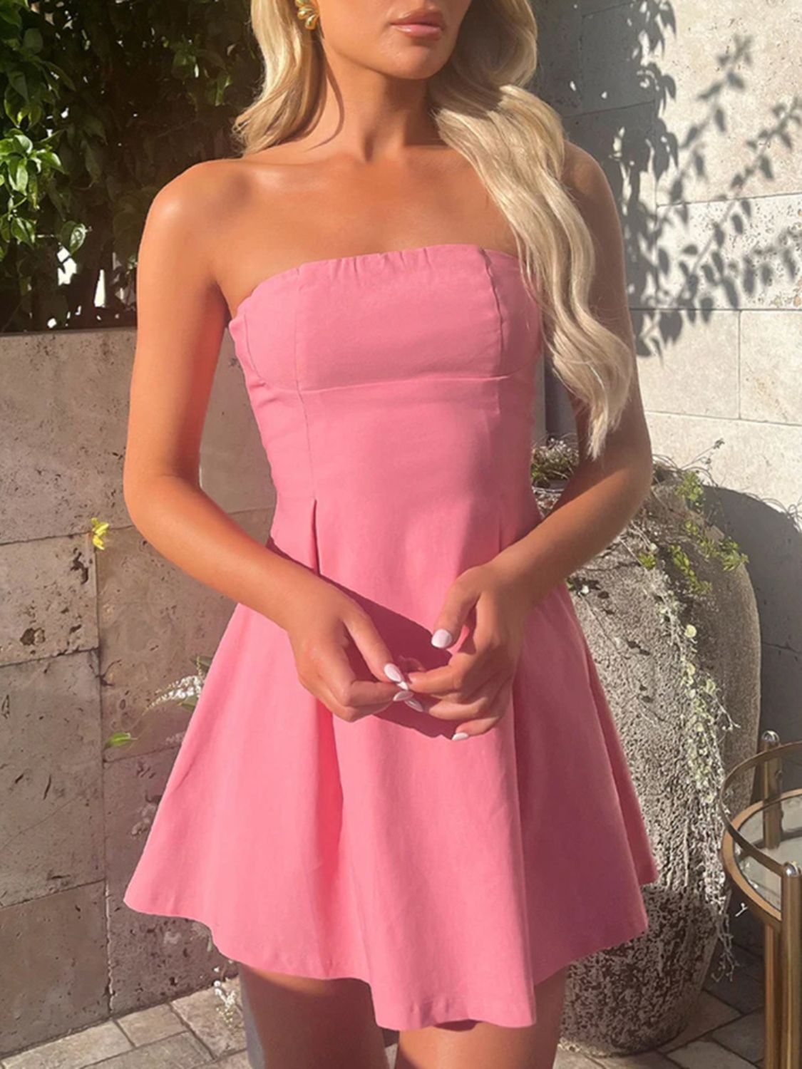 Devine Bow Back Tube Mini Dress Mini dress Luxurious Weddings