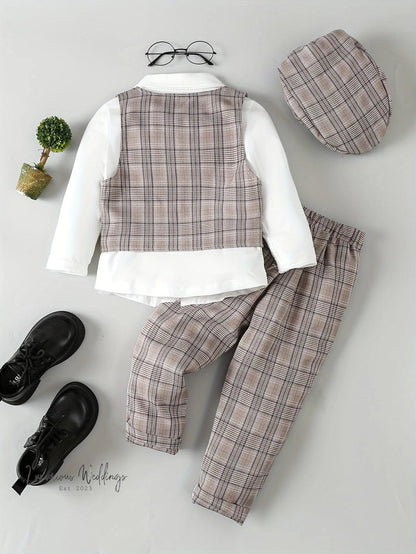 Ringbearer Formal Outfit Set:4PC baby set Luxurious Weddings