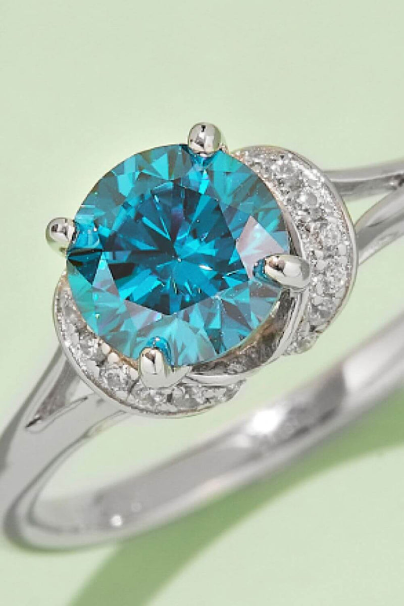 1 Carat Moissanite 4-Prong 925 Sterling Silver Ring rings Luxurious Weddings