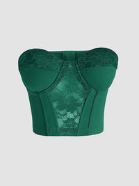 Lace Detail Sweetheart Neck Bustier Bustier Luxurious Weddings