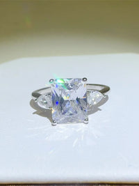 3 Carat Moissanite 925 Sterling Silver Square Shape Ring rings Luxurious Weddings