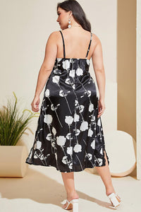 Plus Size Floral Lace Trim Side Slit Night Dress Plus size sleepwear Luxurious Weddings