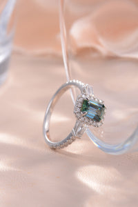 1 Carat Moissanite 925 Sterling Silver Ring Emrald Ring Luxurious Weddings