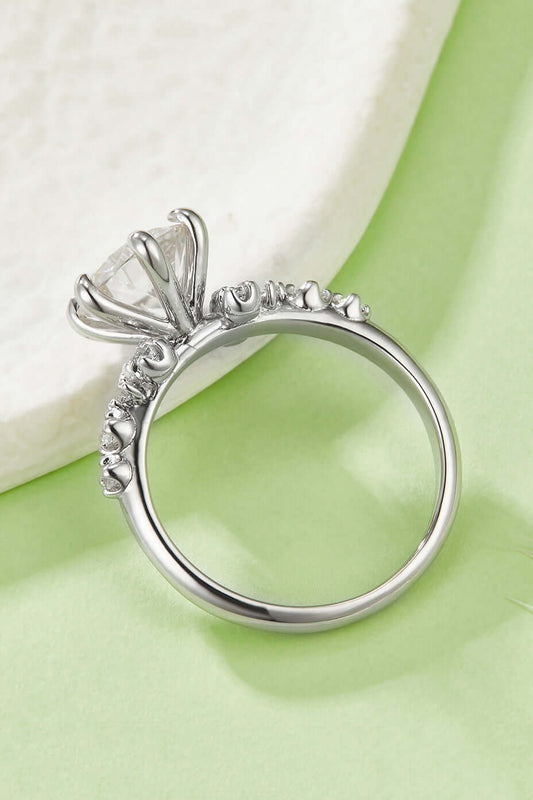 2 Carat Moissanite 925 Sterling Silver Ring Luxurious Weddings