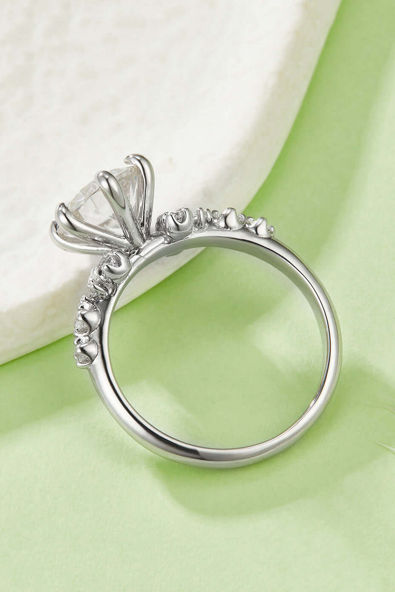 2 Carat Moissanite 925 Sterling Silver Ring Luxurious Weddings