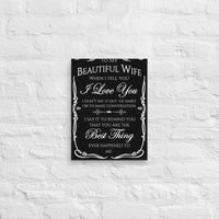 To my Husband Canvas Luxurious Weddings