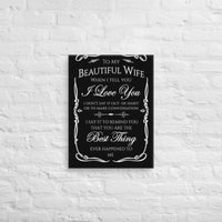 To my Husband Canvas Luxurious Weddings