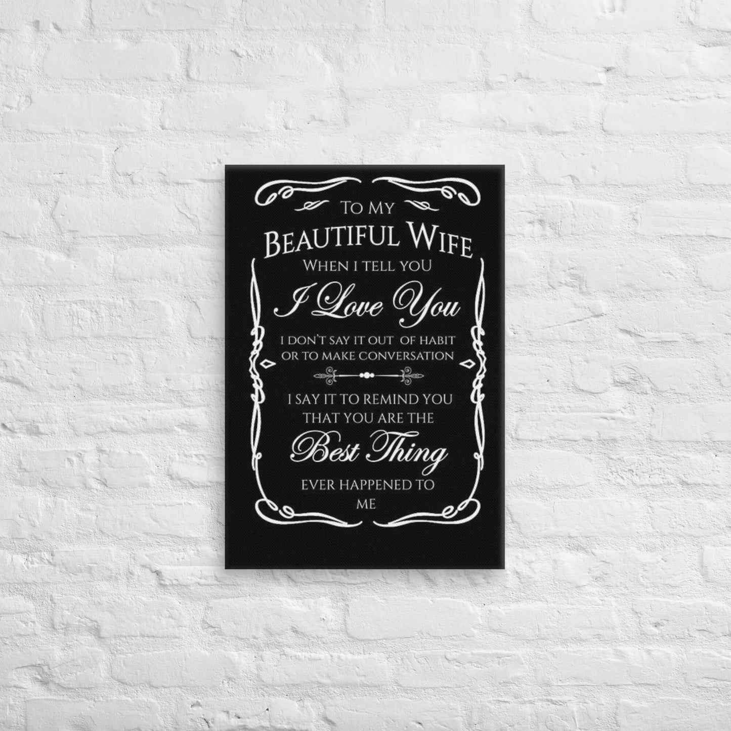 To my Husband Canvas Luxurious Weddings