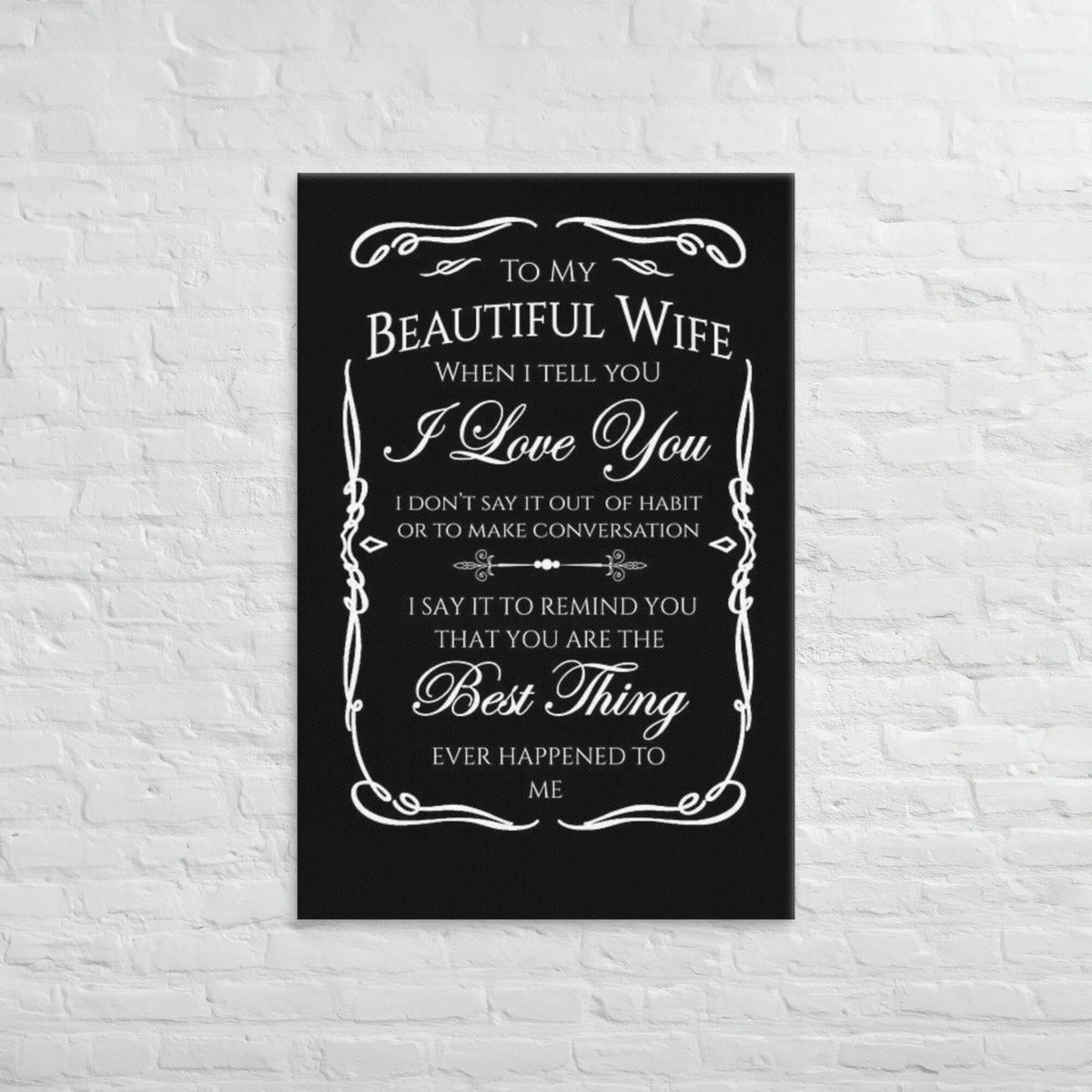 To my Husband Canvas Luxurious Weddings