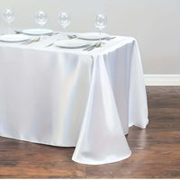 10 Elegant White Satin Tablecloths for Events tablecloths Luxurious Weddings