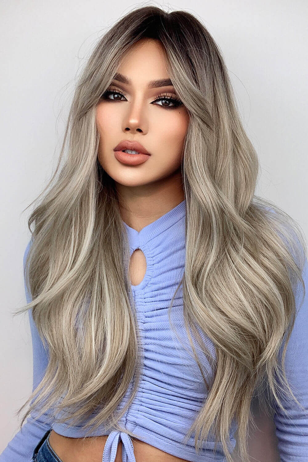 Full Machine Long Wave Wigs 26'' Wigs Luxurious Weddings
